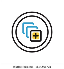 Vector multi color icon for expand all