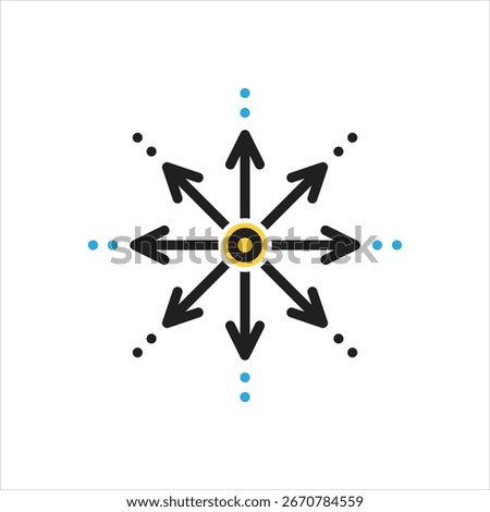 Vector multi color icon for expansion
