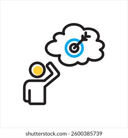 Vector multi color icon for expectation