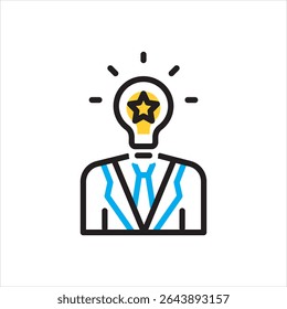 Vektor mehrfarbiges Symbol für Experten