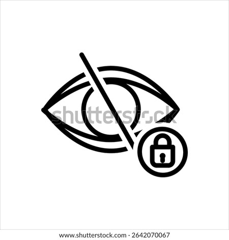 Vector multi color icon for eye off