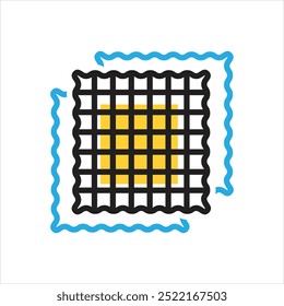 Vector multi color icon for fabric