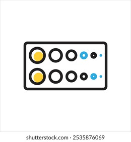 Vector multi color icon for fade