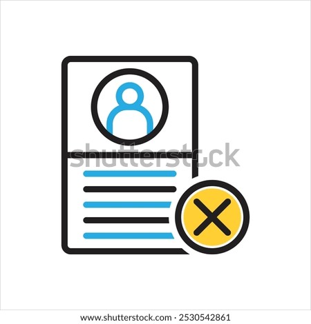 Vector multi color icon for failure