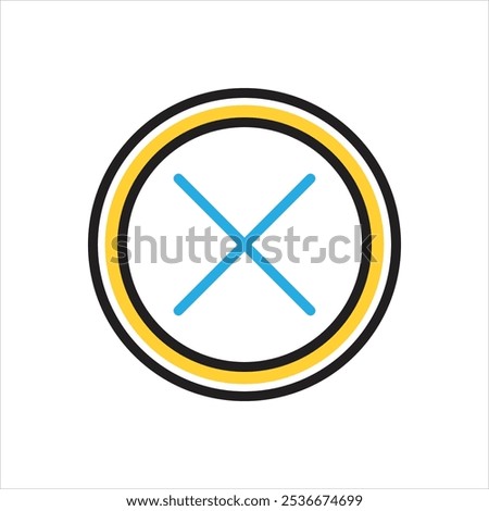 Vector multi color icon for false