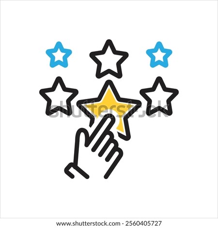 Vector multi color icon for favor