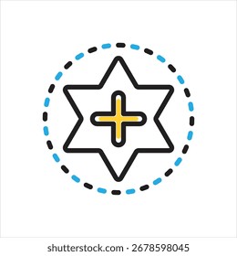 Vector multi color icon for favorites