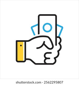 Vector multi color icon for fee