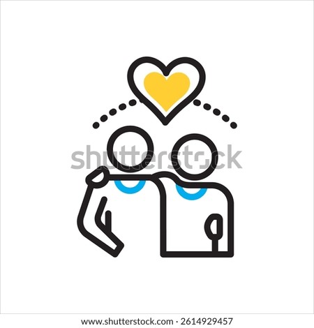 Vector multi color icon for fellowship