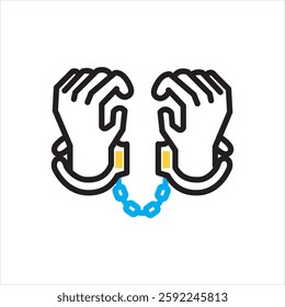 Vector multi color icon for felonies
