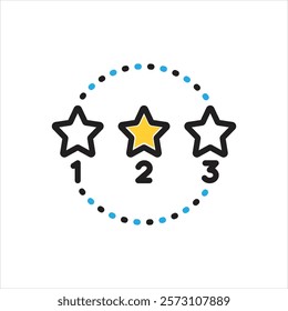 Vector multi color icon for figure
