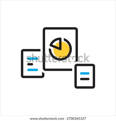 Vector multi color icon for Files document