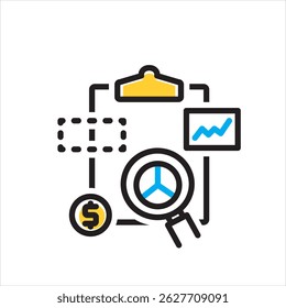 Vector multi color icon for financial position