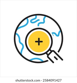 Vector multi color icon for find