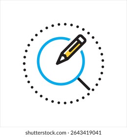 Vector icono multicolor para encontrar y reemplazar