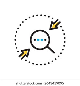 Vector multi color icon for find and replace