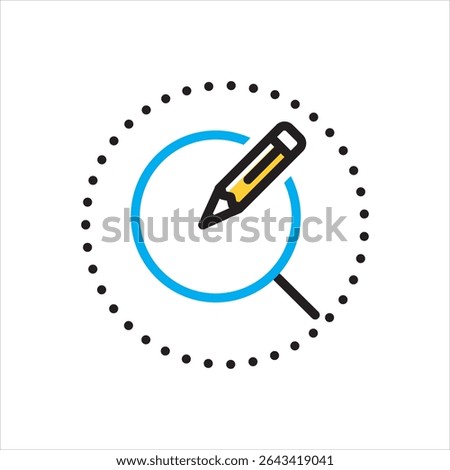 Vector multi color icon for find and replace