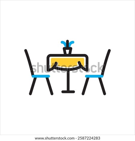 Vector multi color icon for Fine dining