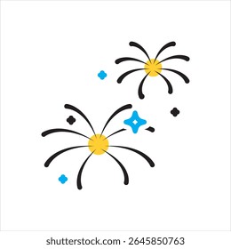 Vector multi color icon for fireworks