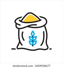 Vector multi color icon for flour