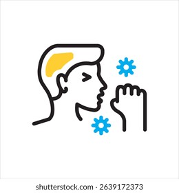 Vector multi color icon for flu