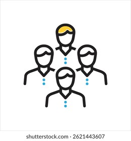 Vector multi color icon for folk