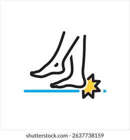 Vector multi color icon for footsteps
