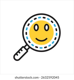 Vector multi color icon for found