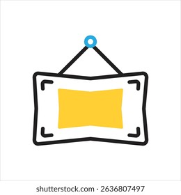 Vector multi color icon for frame