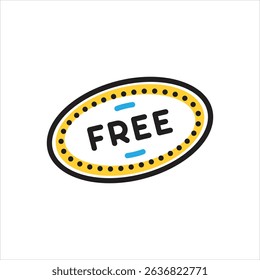 Vector multi color icon for free
