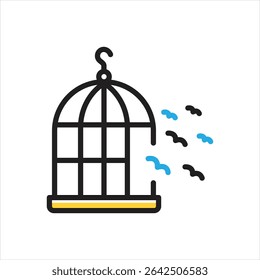 Icono multicolor del Vector para la libertad