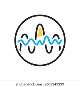 Vector multi color icon for frequency