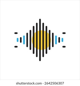 Vector multi color icon for frequency