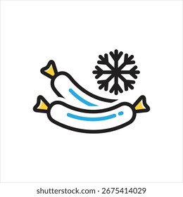 Vector icono multicolor para congelado