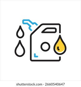 Vektor mehrfarbiges Symbol für Kraftstoff