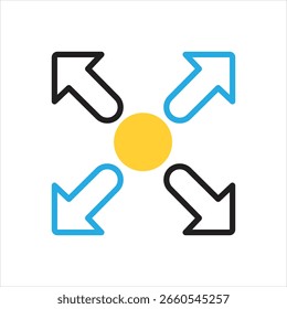 Icono multicolor del Vector para lleno