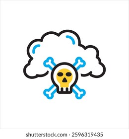 Vector multi color icon for fumes