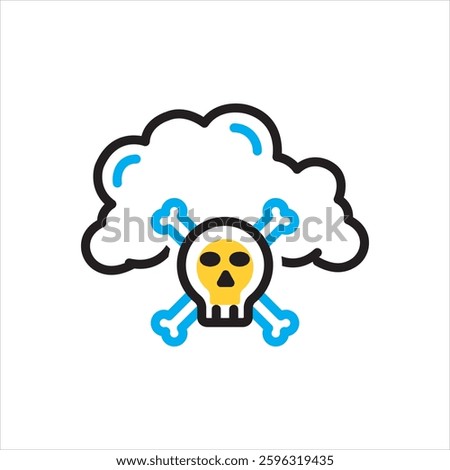 Vector multi color icon for fumes