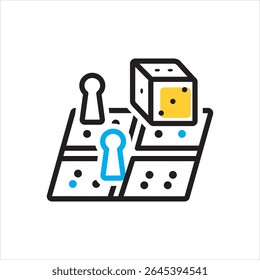 Vector multi color icon for games