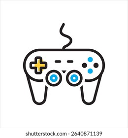 Vector multi color icon for gaming