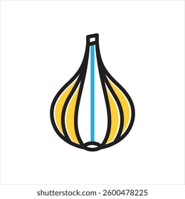 Vector multi color icon for garlic