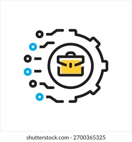 Vector multi color icon for Gear