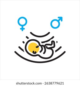Vector multi color icon for gender identity