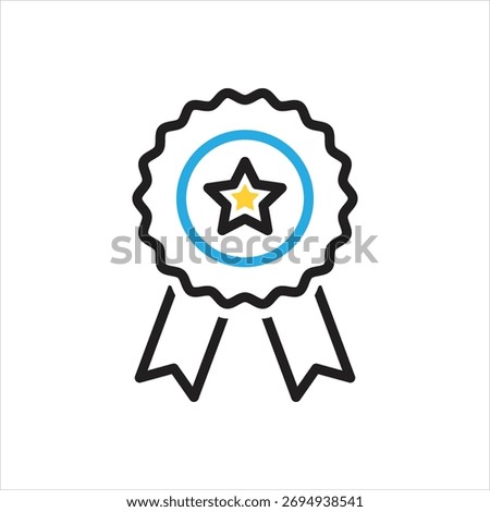 Vector multi color icon for genuine
