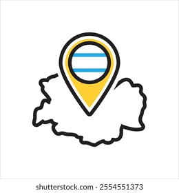 Vector multi color icon for german