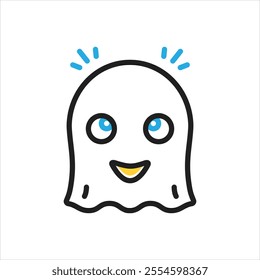 Vector multi color icon for ghost;