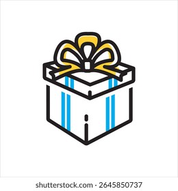Vector multi color icon for gift