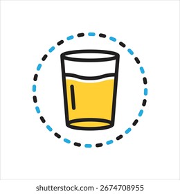 Icono multicolor del Vector para el vidrio