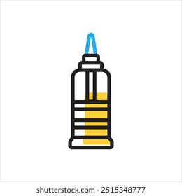 Vector multi color icon for glue