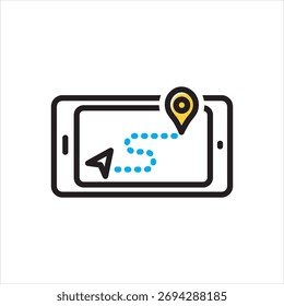 Vector icono multicolor para GPS